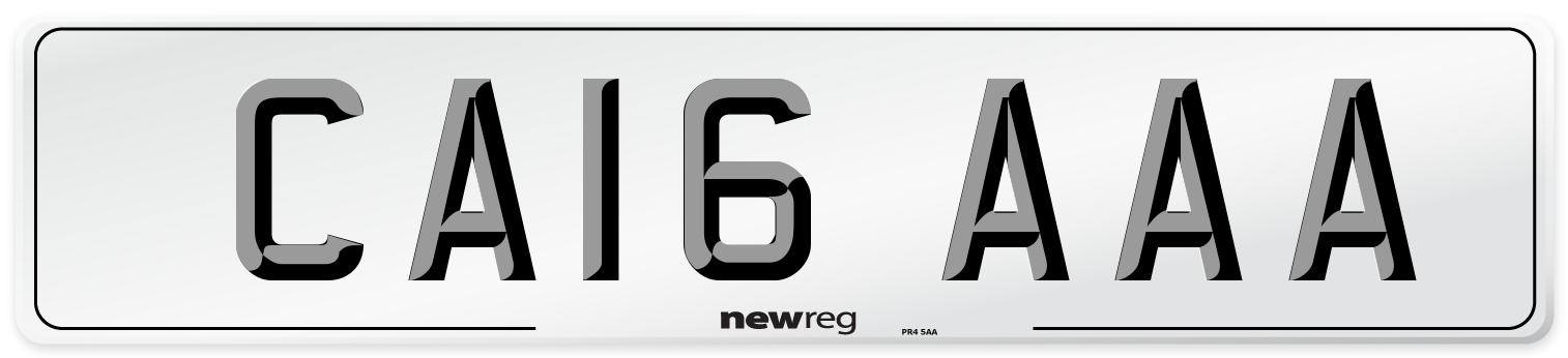CA16 AAA Number Plate from New Reg